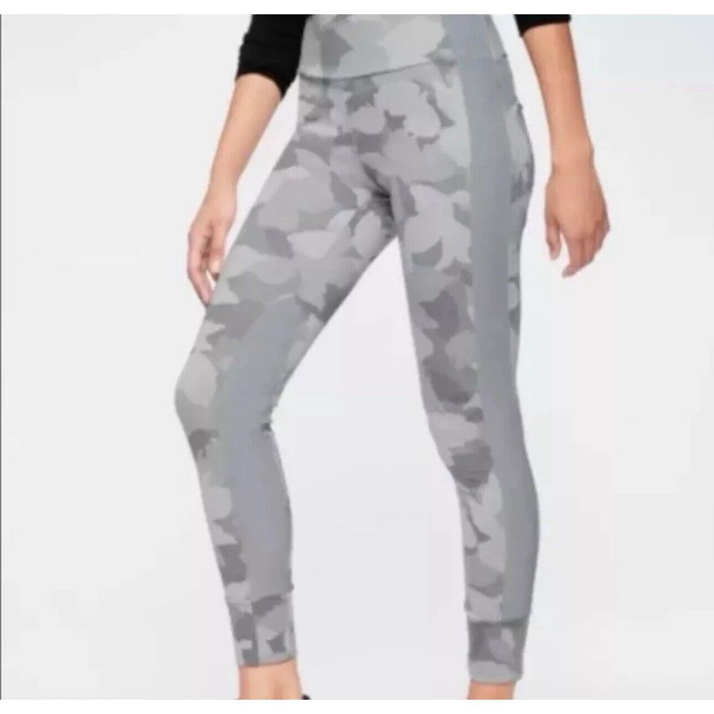 Athleta Essex Camo‎ Hybrid Tight Cobblestone Gray Women's Size XSP